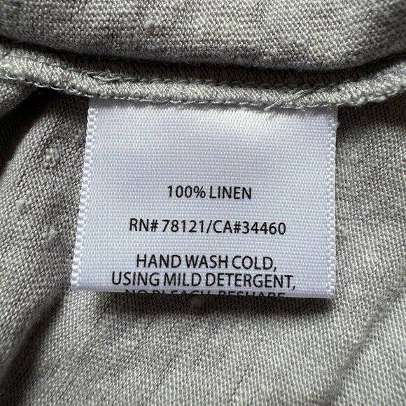 Eileen Fisher Size XL Silver Gray Metallic Linen Lightweight Sleeveless Tank Top - Picture 9 of 9